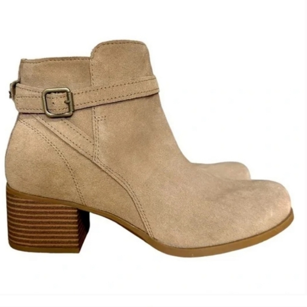 UGG by Koolaburra Erena Amphora suede tan heeled ankle booties boots sz 8